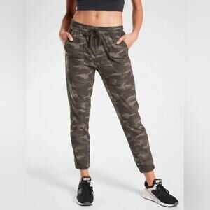 Athleta Farallon Jogger Pants Cotton Stretch Camo Size 0